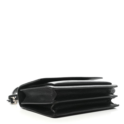 Saint Laurent Grained Calfskin Medium Monogram Sunset Satchel Black 4 of 10