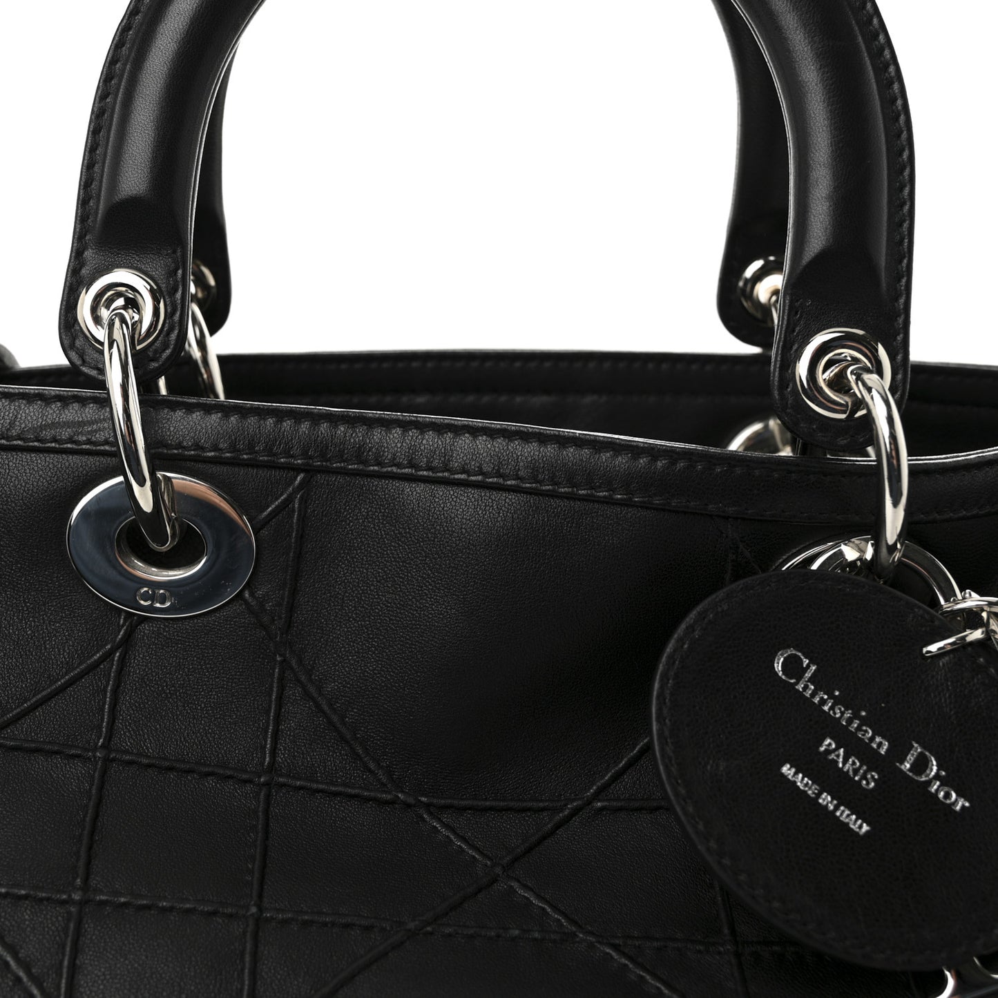 Lambskin Cannage Granville Polochon Black