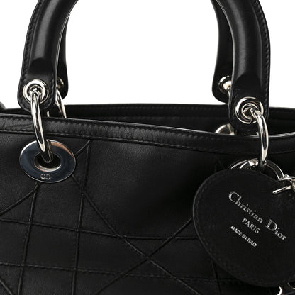 Christian Dior Lambskin Cannage Granville Polochon Black 8 of 10