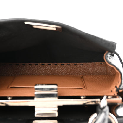 Fendi Cuoio Romano Selleria Bi-Color Mini Peekaboo Iconic Satchel Black Mou 5 of 10