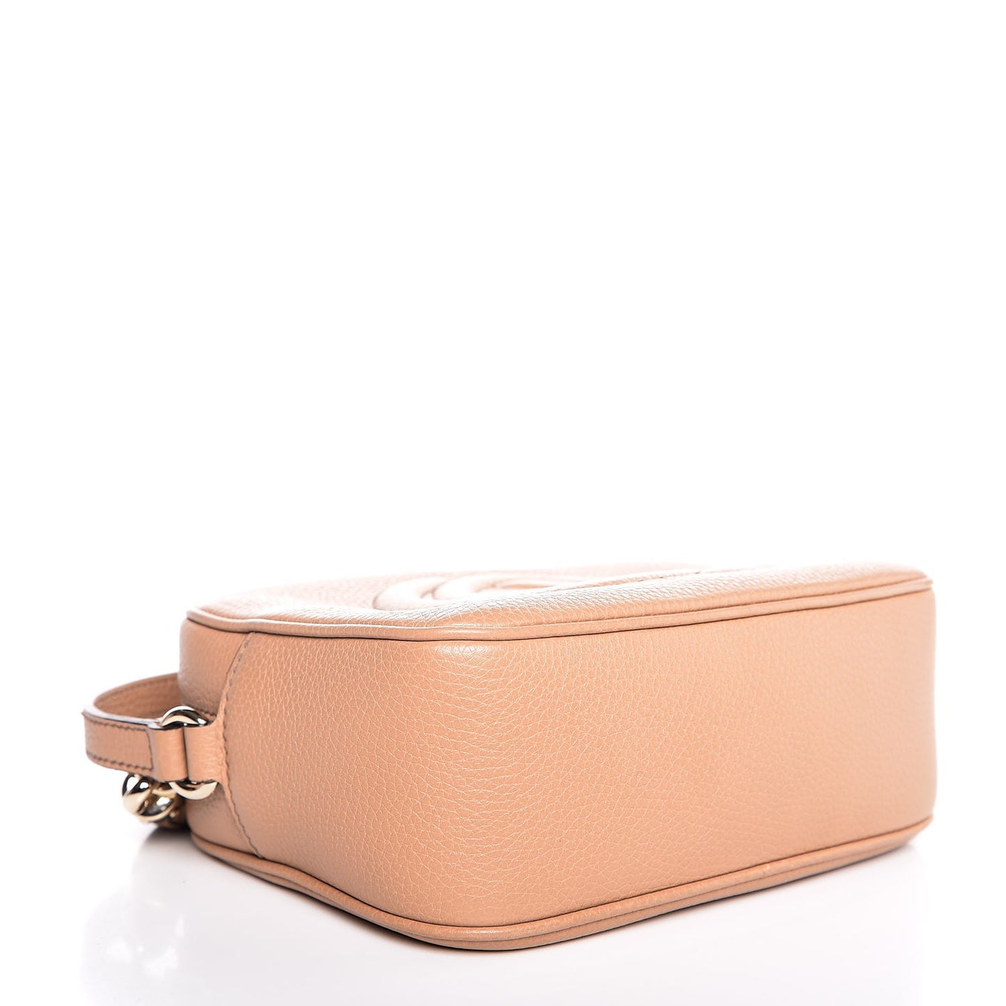 Pebbled Calfskin Small Soho Disco Bag Rose Beige
