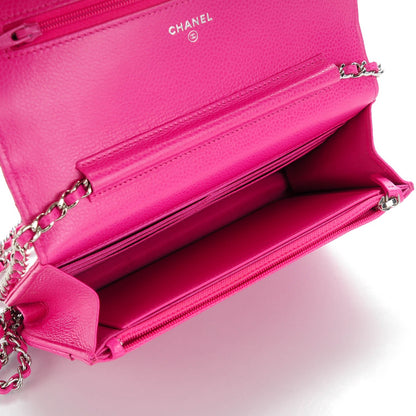 Chanel Caviar Quilted Wallet on Chain WOC Pink 5 of 8