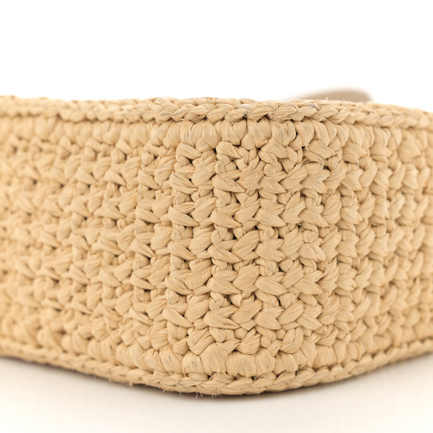 Yarn Raffia Effect Crochet Striped Re-Edition 2005 Shoulder Bag Naturale Petalo