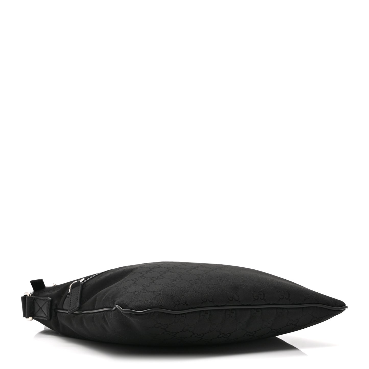 Nylon Monogram Small Flat Messenger Bag Black