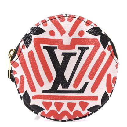 Louis Vuitton Monogram Giant Crafty Round Coin Purse Creme Rouge 1 of 7