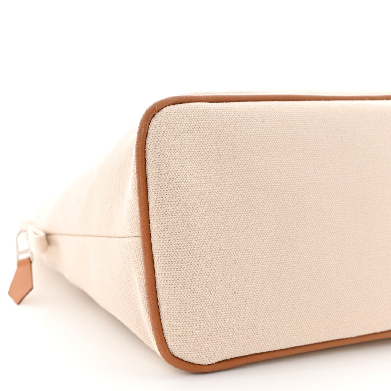 Hermes Cotton Canvas Mini Bolide Travel Cosmetic Pouch Natural 9 of 10