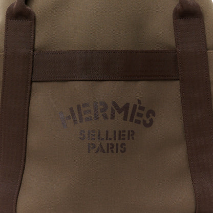 Hermes Toile Sac De Pansage Groom Kaki Feu 11 of 13