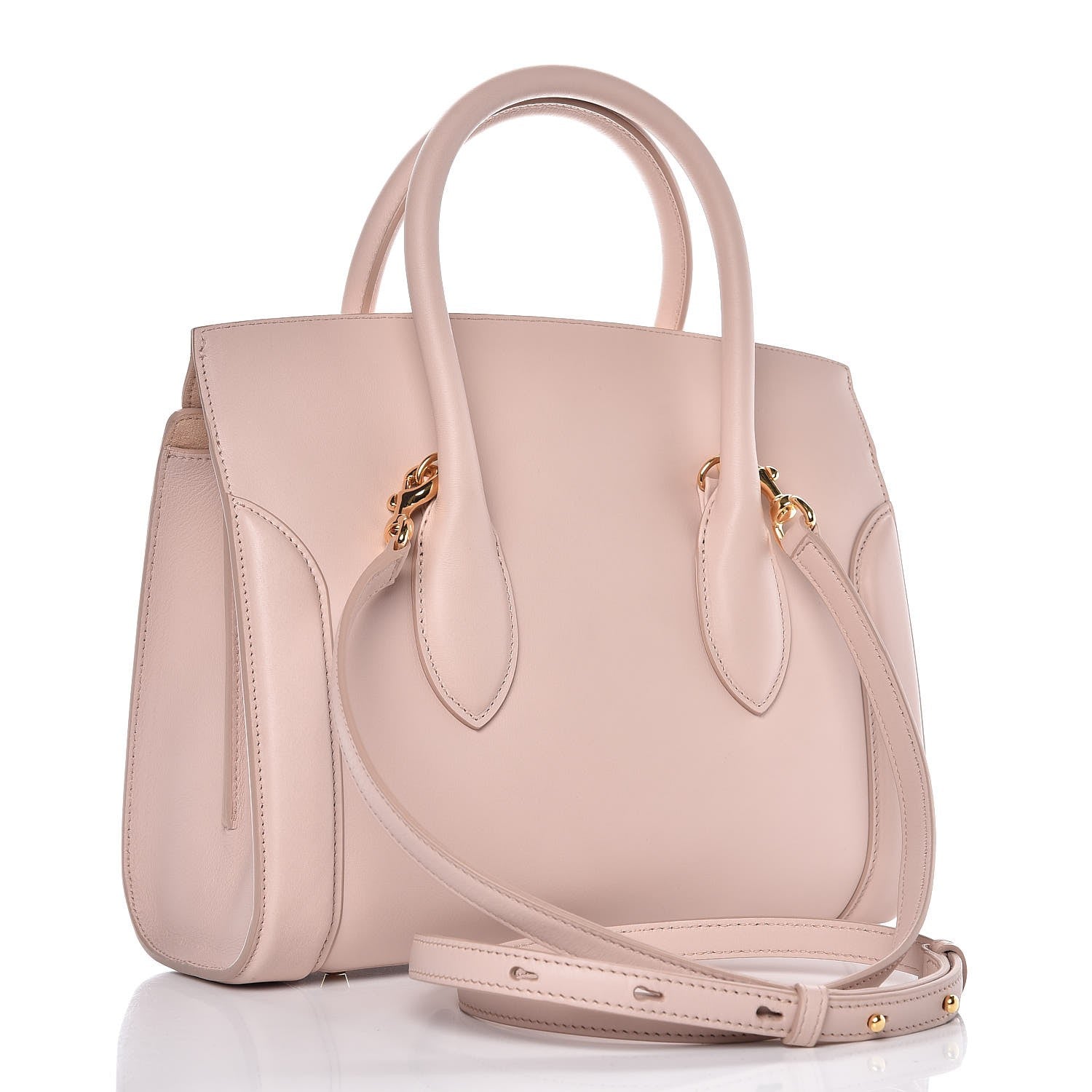 Alexander McQueen Sweet Calfskin Small Heroine 30 Nude 4 of 9