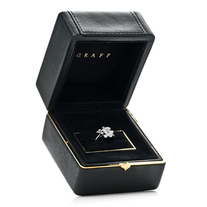 Graff 18K White Gold Diamond Mini Triple Butterfly Pave Ring 52 6 7 of 7