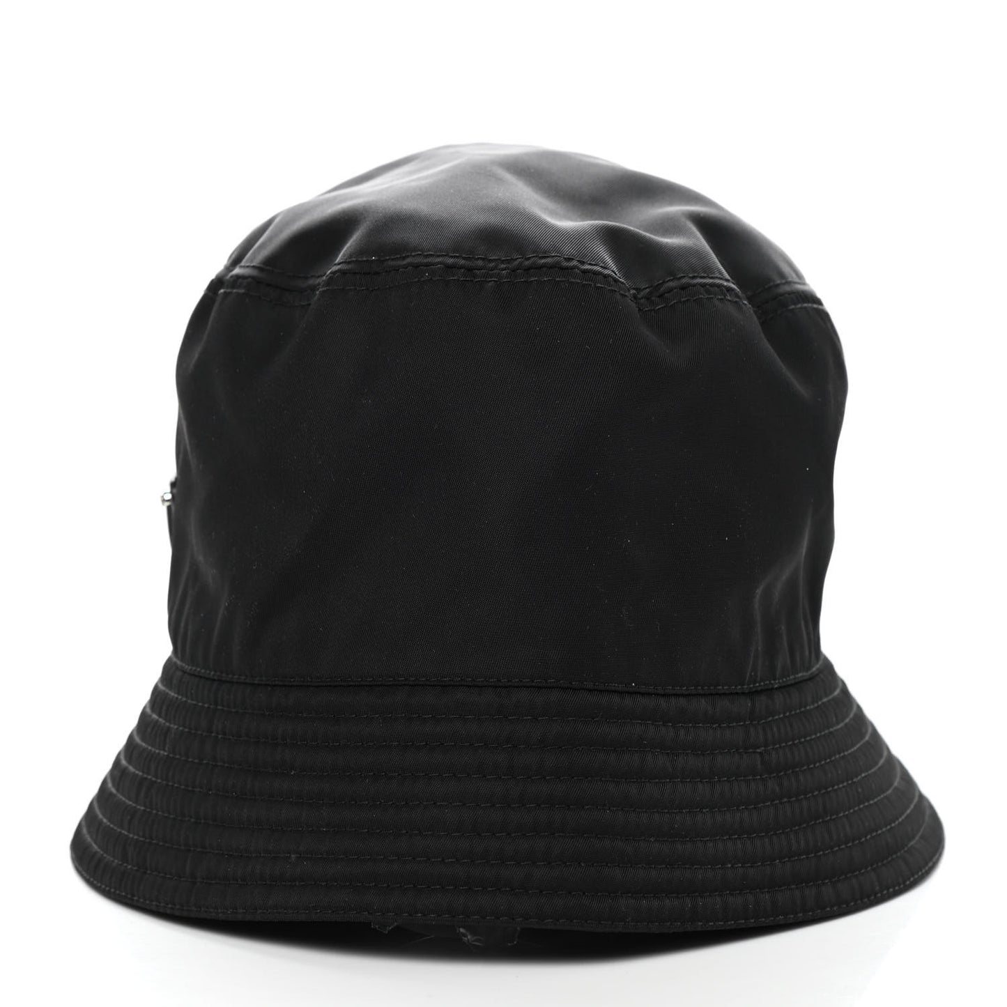 Re-Nylon Metal Triangle Logo Womens Bucket Hat M Black