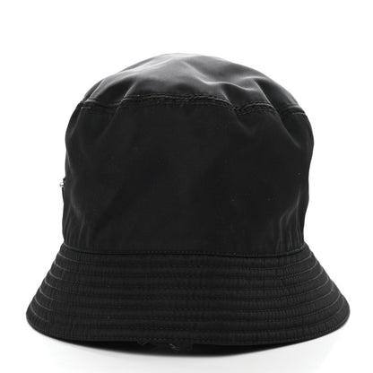 Prada Re-Nylon Metal Triangle Logo Womens Bucket Hat M Black 3 of 9