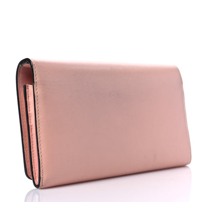 Christian Louboutin Calfskin Macaron Spiked Flap Wallet Mystic Pink 3 of 10