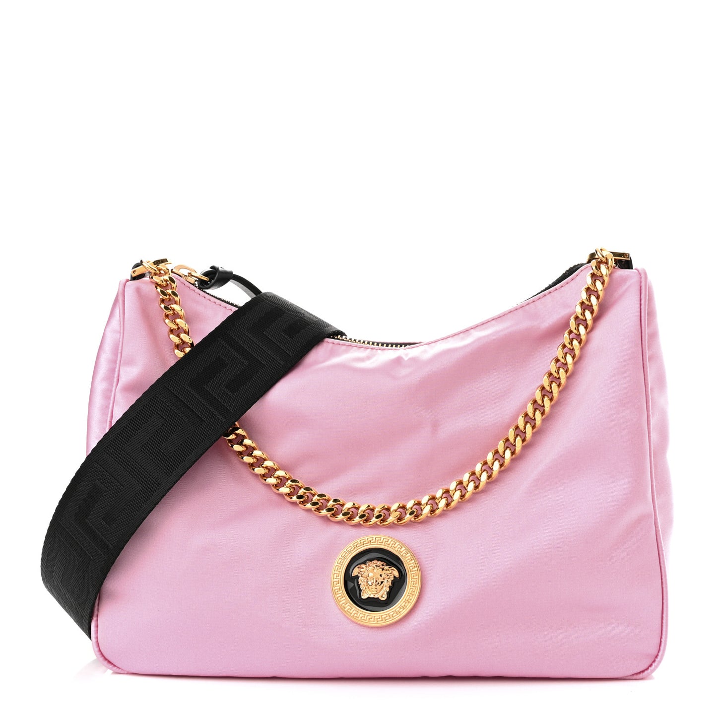 Nylon Tribute Chain Crossbody Shoulder Bag Light Pink