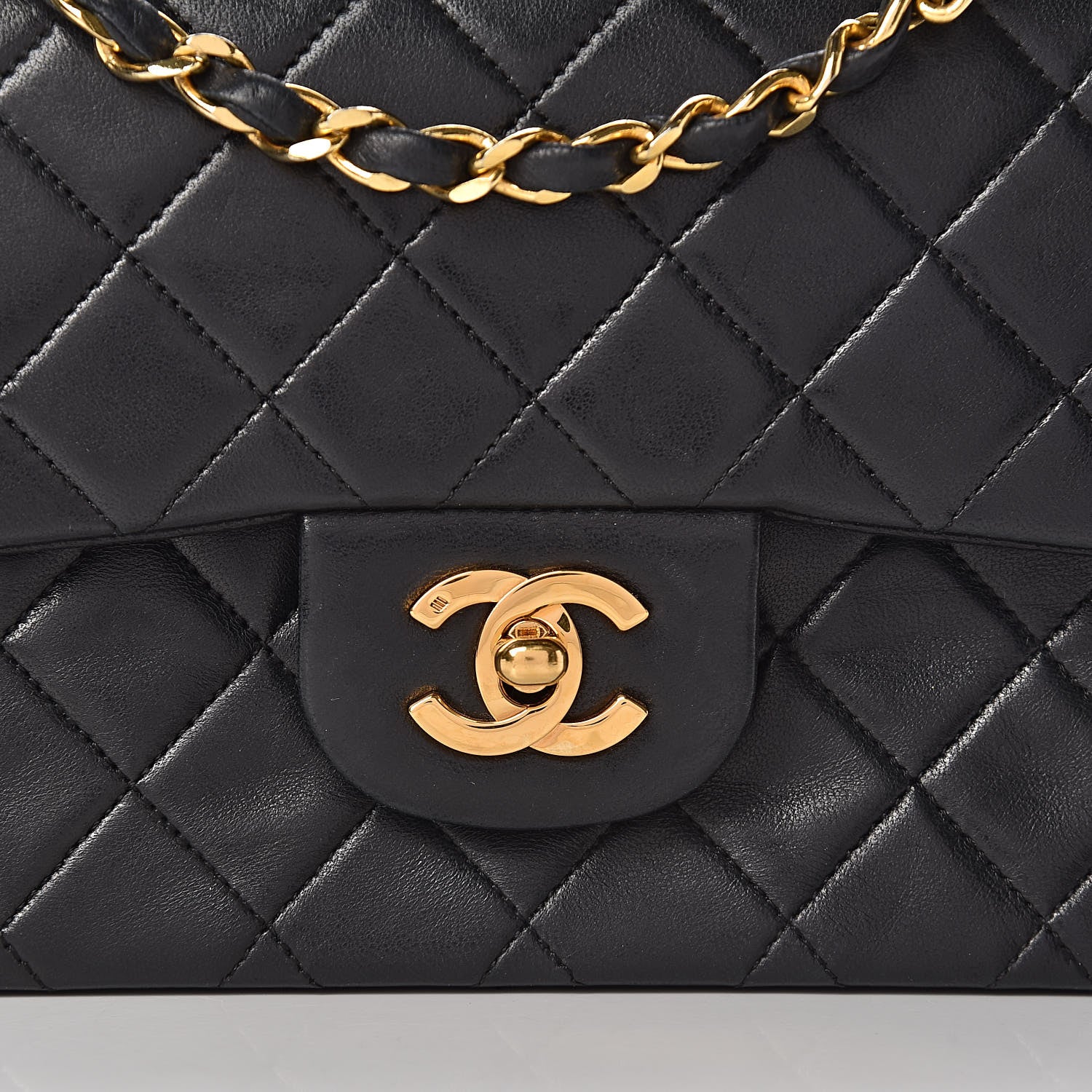 Chanel Lambskin Quilted Small Double Flap Black 11 of 23