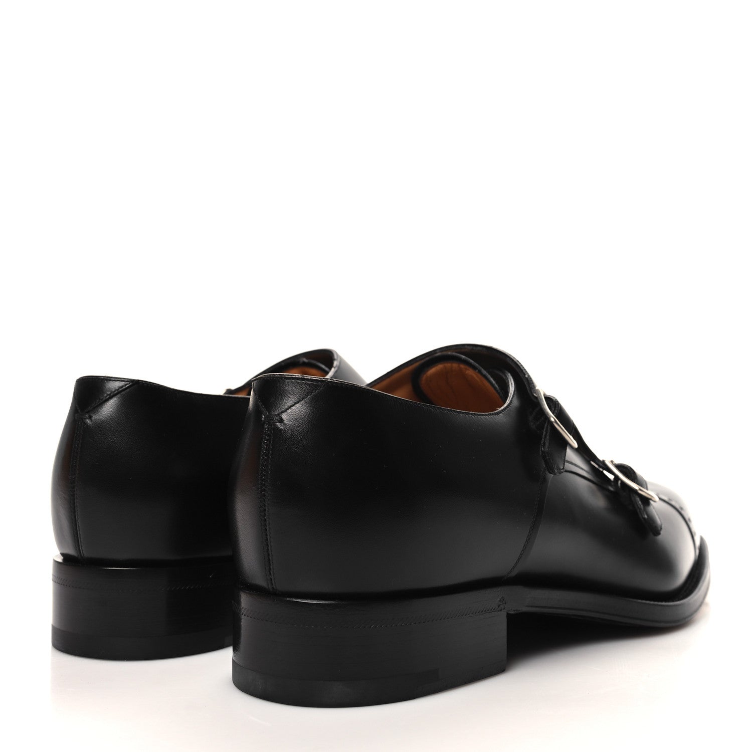 Louis Vuitton Calfskin Mens Monkstrap Loafers 9.5 Black 4 of 10