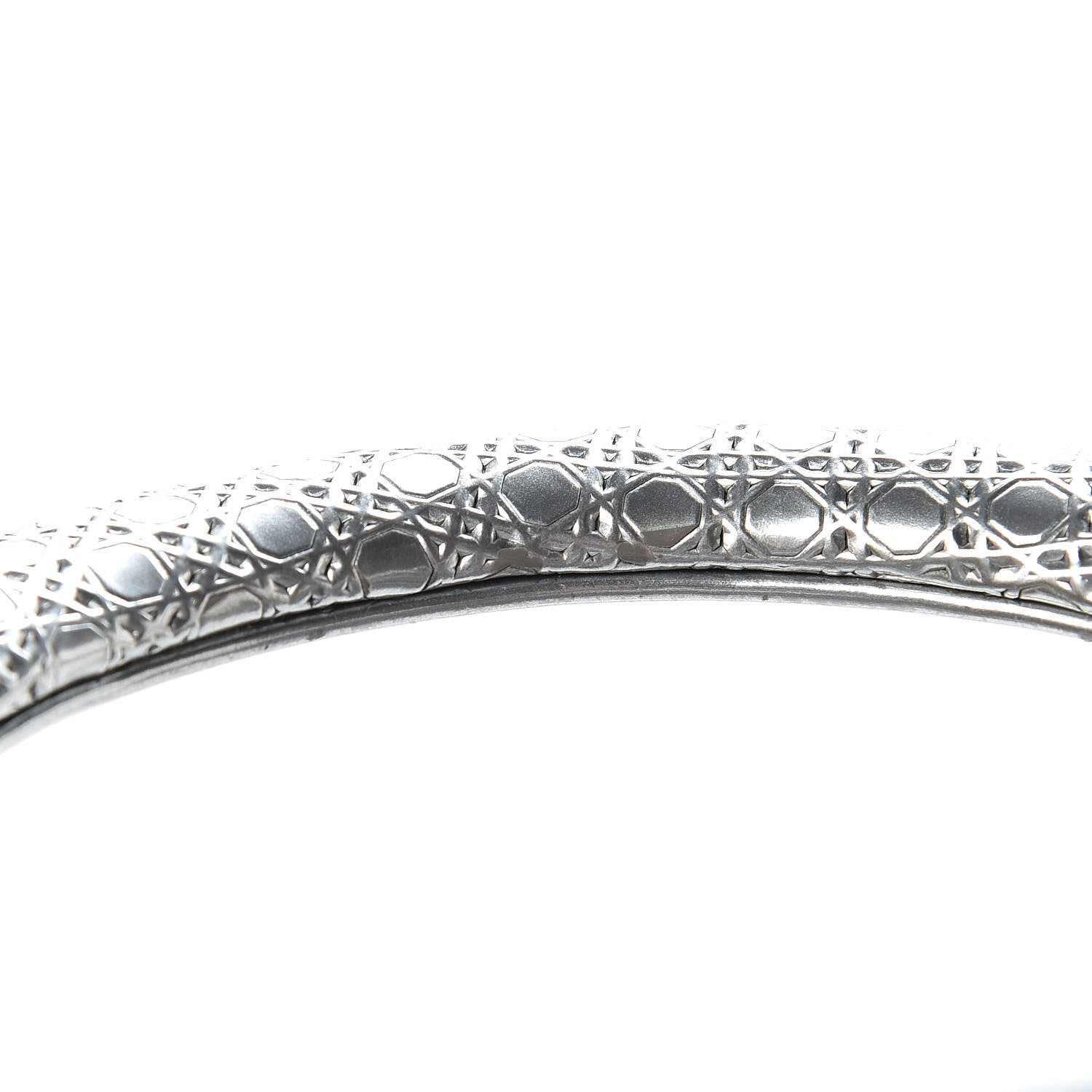 Christian Dior Metallic Patent Micro-Cannage Medium Lady Dior Silver 15 of 17