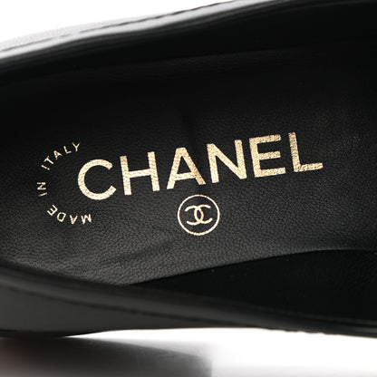 Chanel Lambskin Quilted CC Turnlock Loafers 37.5 Black 7 of 9