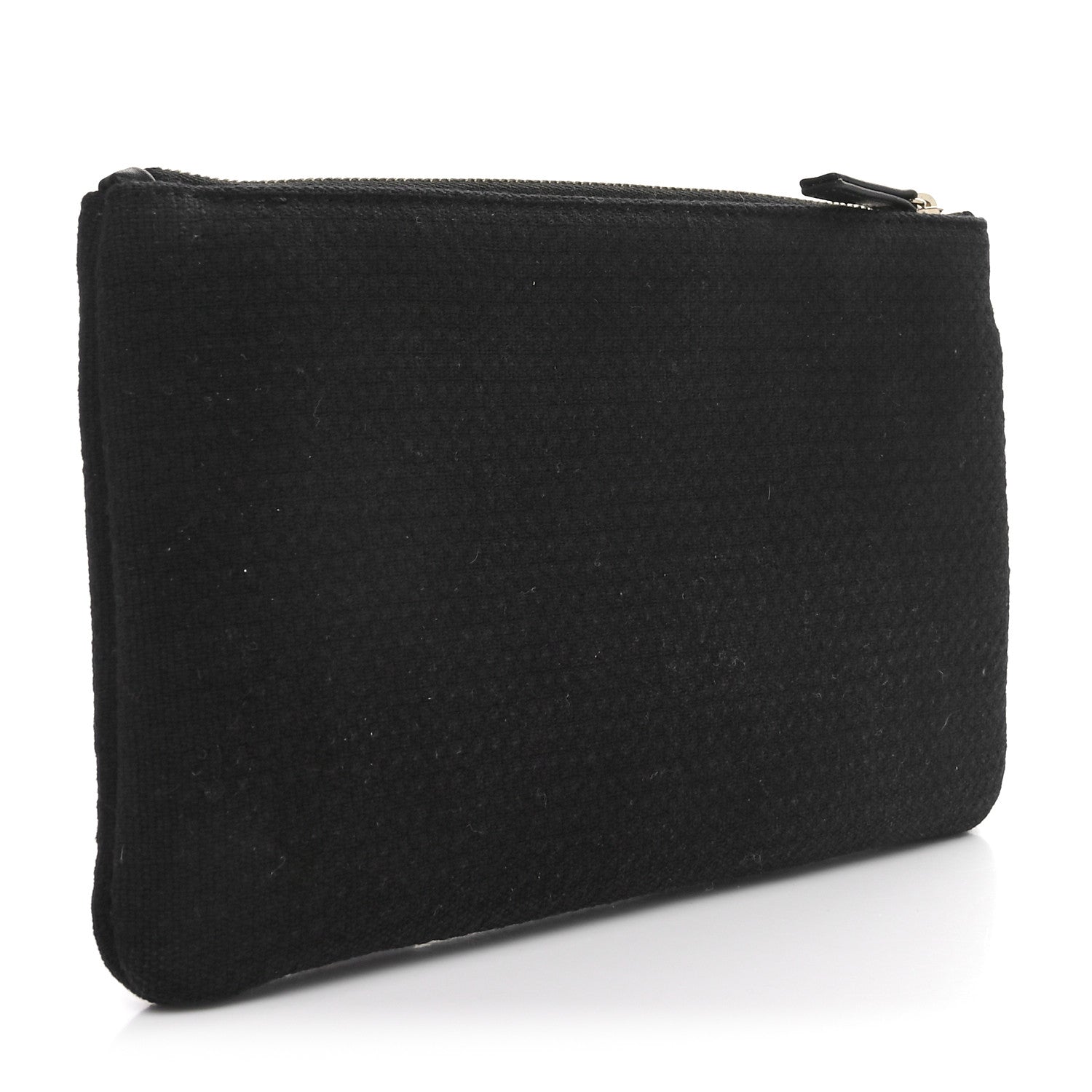 Chanel Mixed Fibers Small Deauville Pouch Black 3 of 8