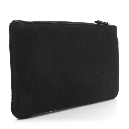 Chanel Mixed Fibers Small Deauville Pouch Black 3 of 8