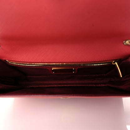 Salvatore Ferragamo Calfskin Vara Bow Chain Flap Crossbody Orange 5 of 10