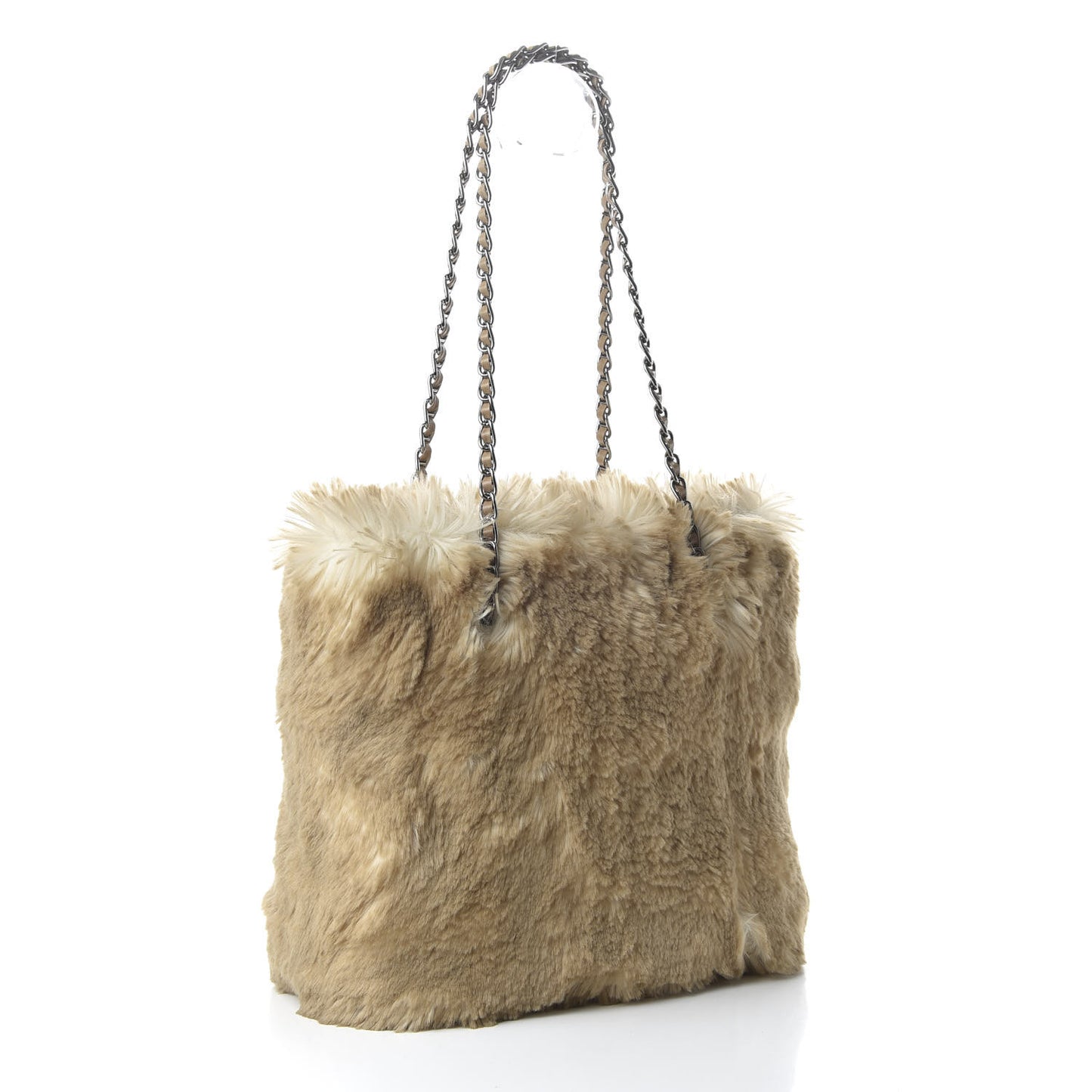 Eco Lapin Faux Fur Tote Cipria