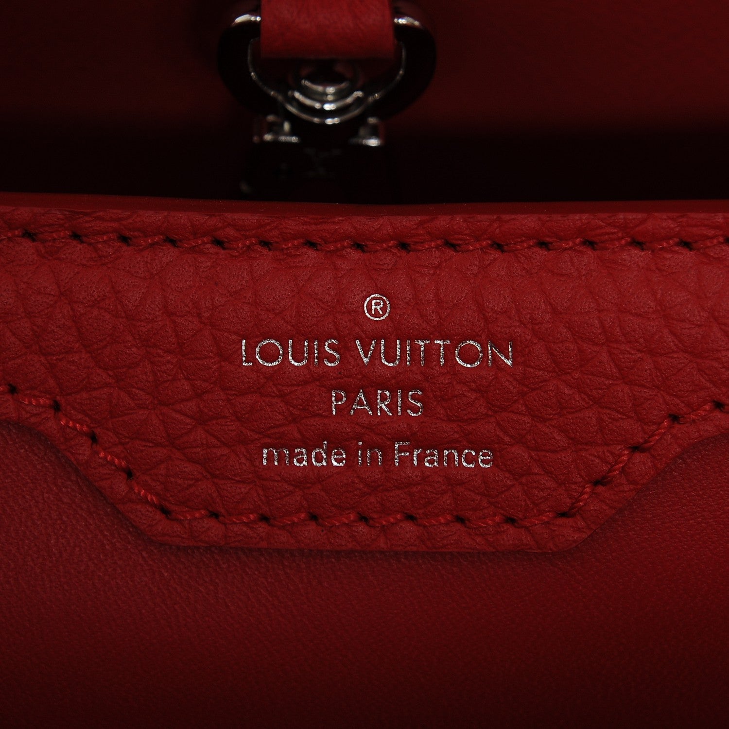 Louis Vuitton Taurillon Capucines PM Rubis 6 of 6