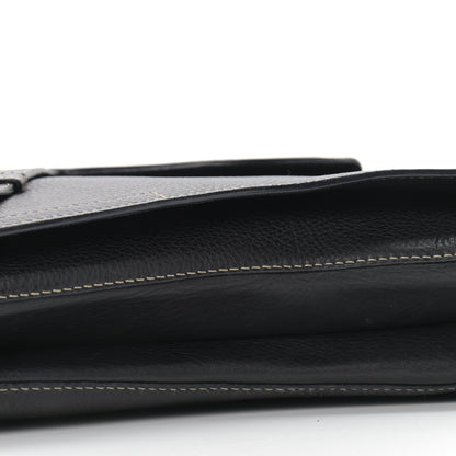 Christian Dior Grained Calfskin Double Saddle Bag Black 8 of 12