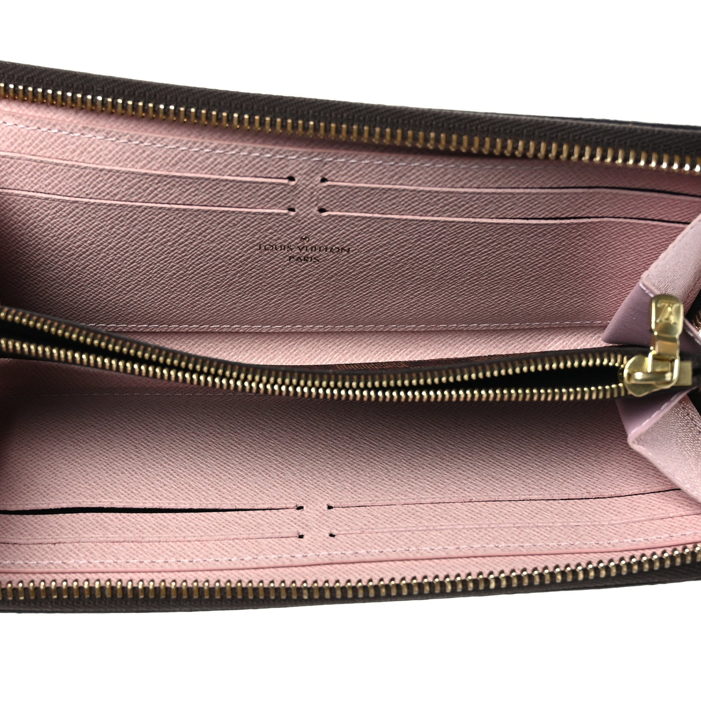 Damier Ebene Clemence Wallet Rose Ballerine