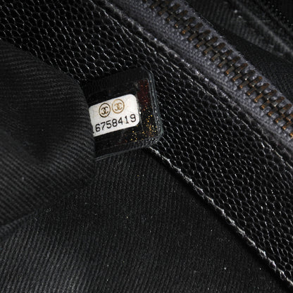 Chanel Caviar Timeless CC Large Zip Shopping Tote Dark Silver 5 of 7