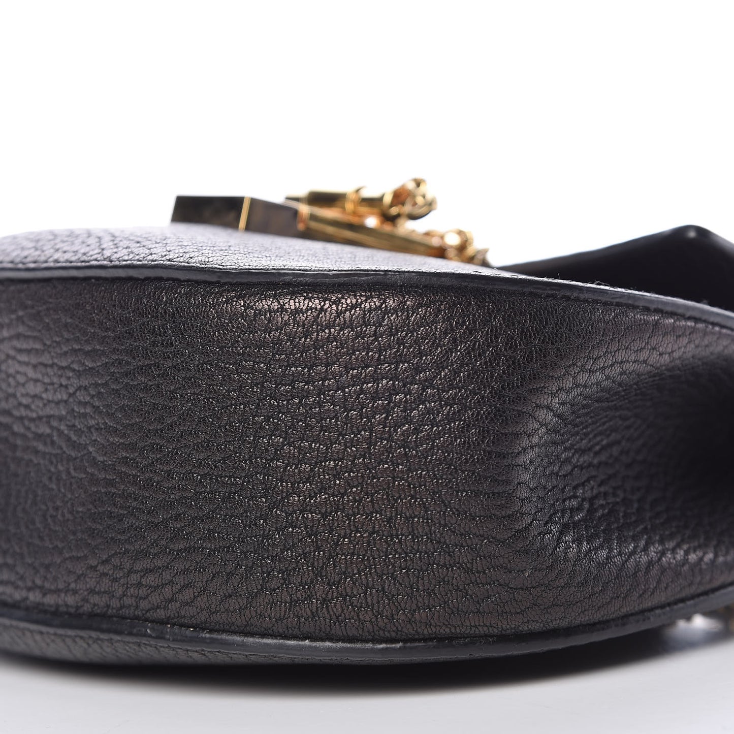 Grained Lambskin Mini Drew Shoulder Bag Black