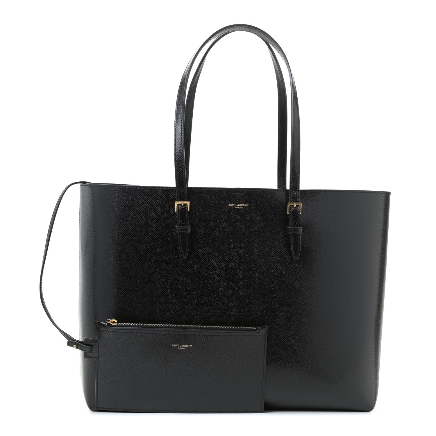 Saint Laurent Calfskin Large Shopping Tote Black 1 of 7