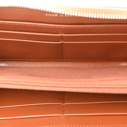 Chanel Lambskin Quilted Studded CC Large Gusset Zip Around Wallet Light Brown 4 of 16