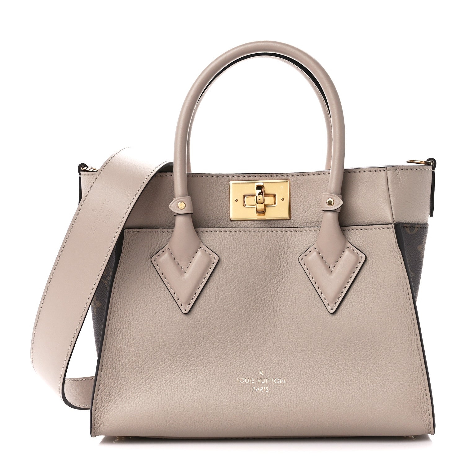 Louis Vuitton Calfskin Monogram On My Side PM Greige 1 of 11
