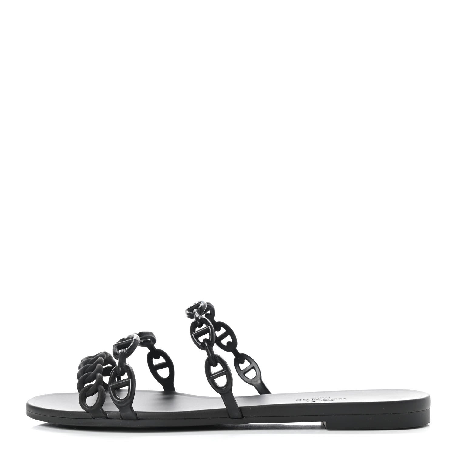Hermes TPU Rivage Sandals 37 Black 1 of 7