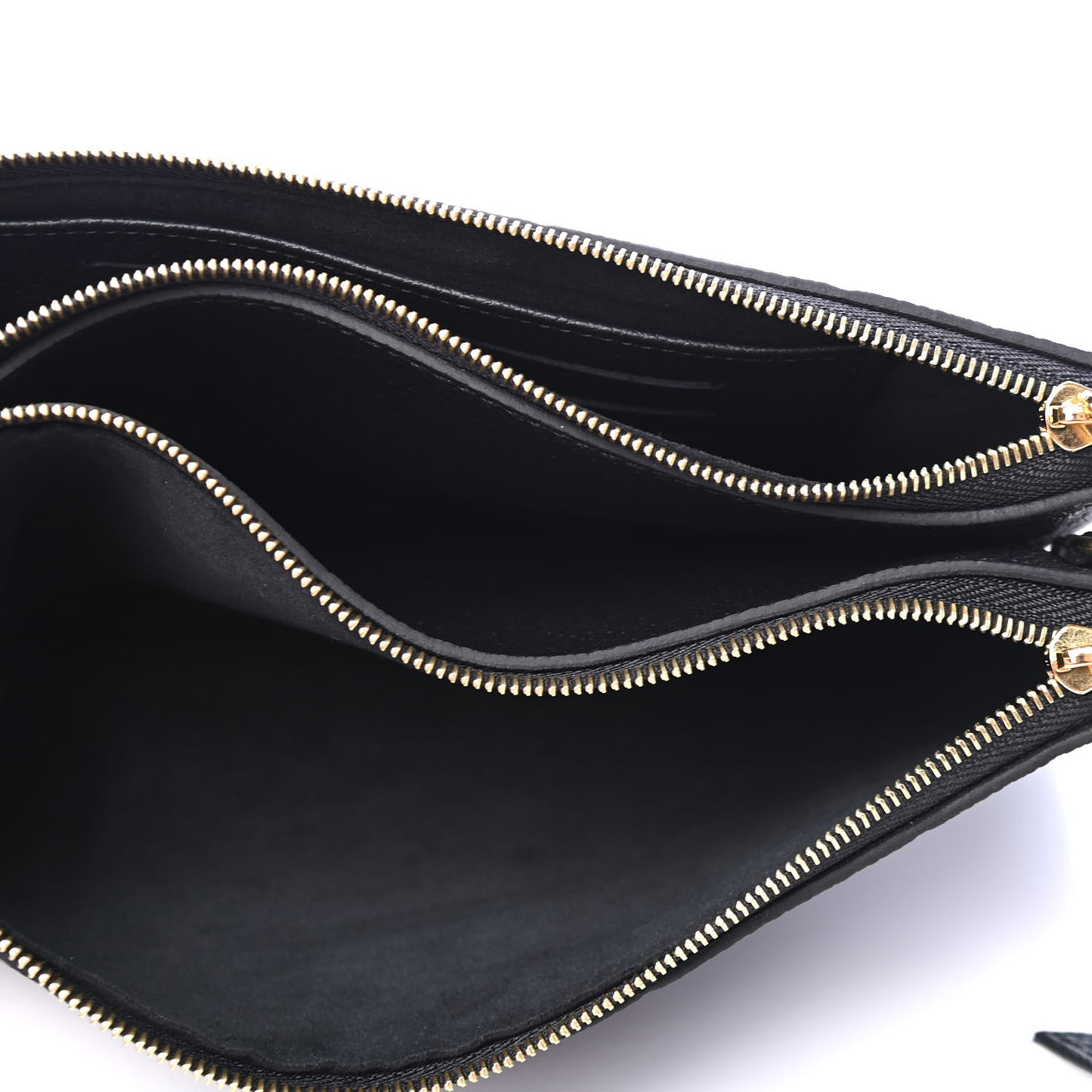 Empreinte Double Zip Pochette Black
