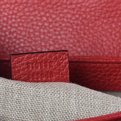 Gucci Dollar Calfskin Interlocking G Top Handle Shoulder Bag Red 7 of 11