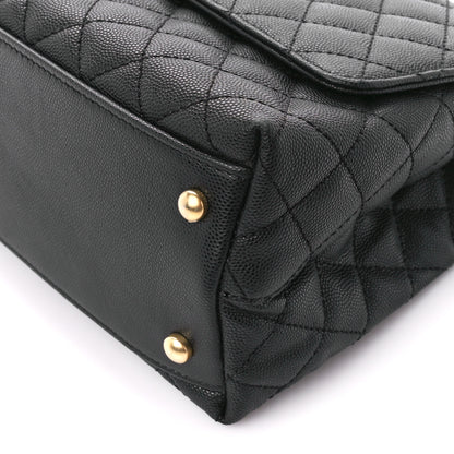 Chanel Caviar Quilted Small Coco Chain Handle Flap Black 11 of 12