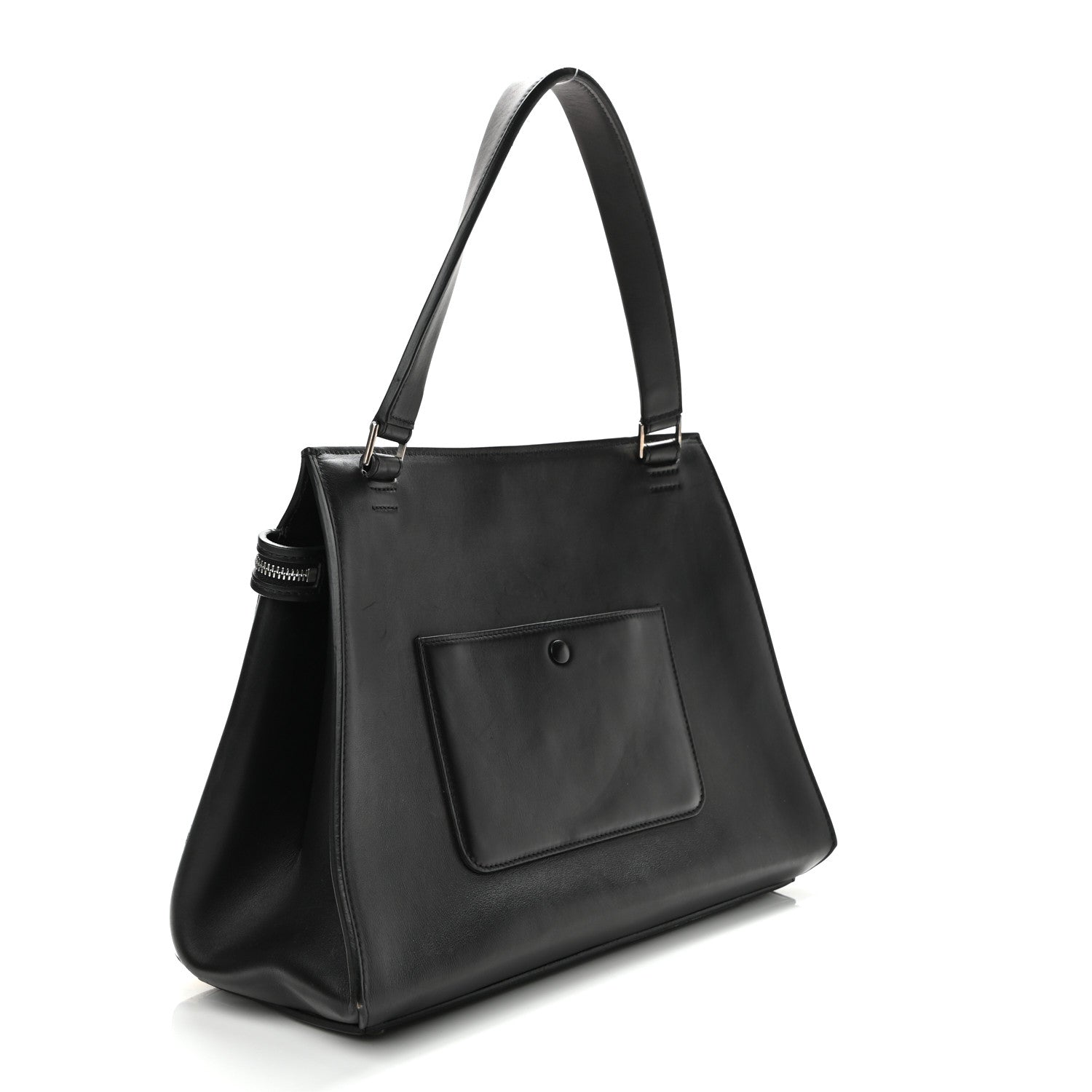 Celine Supple Calfskin Large Bi-Color Edge Shoulder Bag Beige 3 of 21
