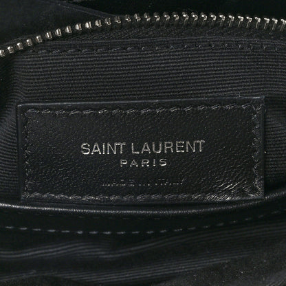 Saint Laurent Calfskin Y Quilted Monogram Toy Loulou Crossbody Bag Black 6 of 9