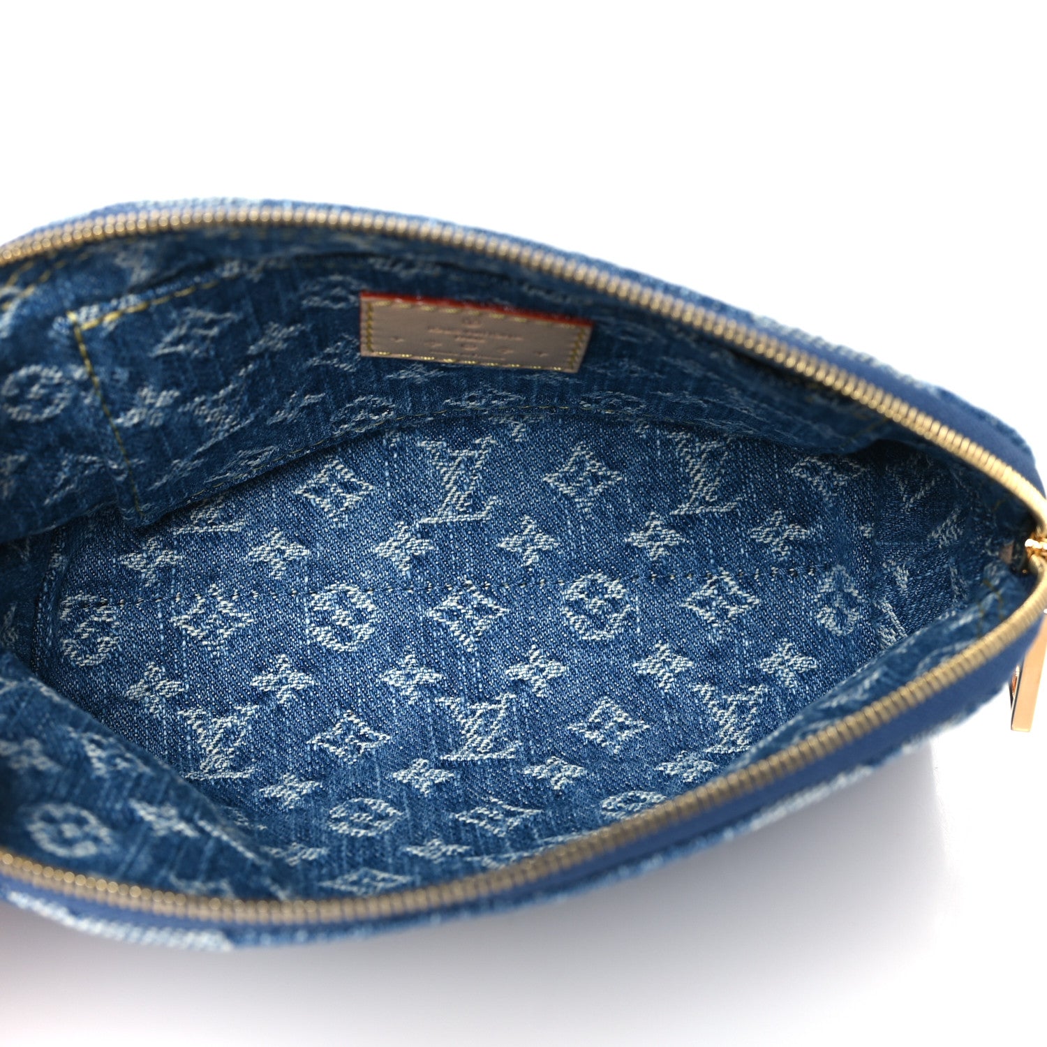 Louis Vuitton Denim Giant Monogram Pochette Cosmetique PM Denim Blue 5 of 7
