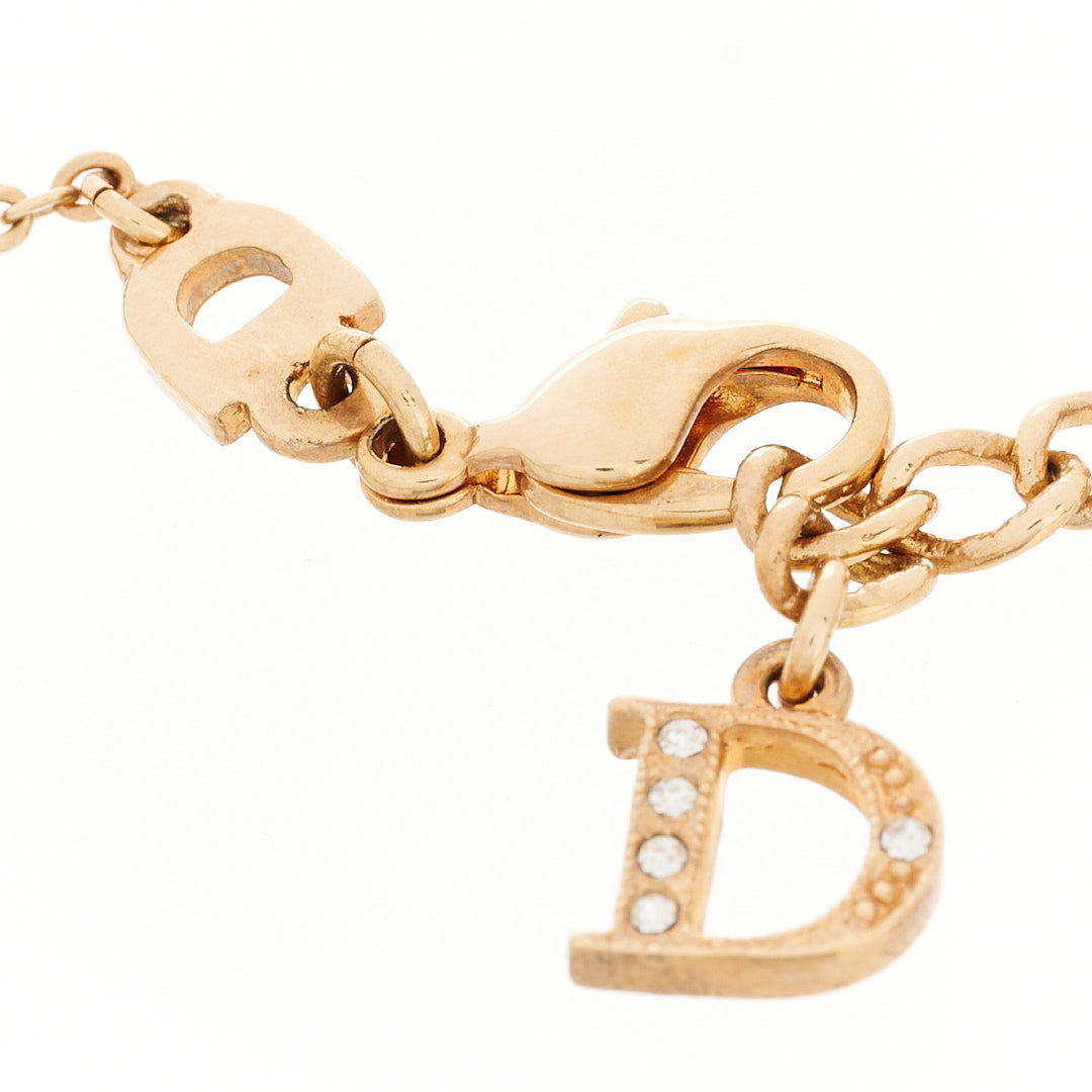 Crystal Heart Arrow Bracelet Gold