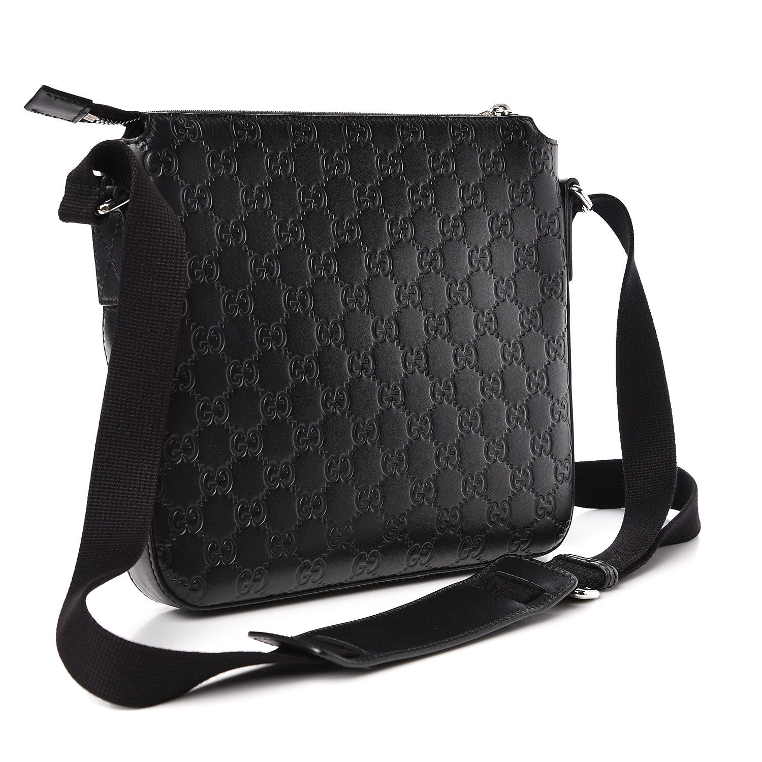 Gucci Guccissima Signature Small Messenger Bag Black 3 of 10