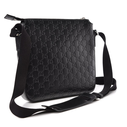 Gucci Guccissima Signature Small Messenger Bag Black 3 of 10