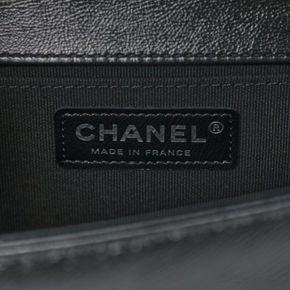 Chanel Metallic Glazed Calfskin Medium Boy Flap Pink Black 6 of 13