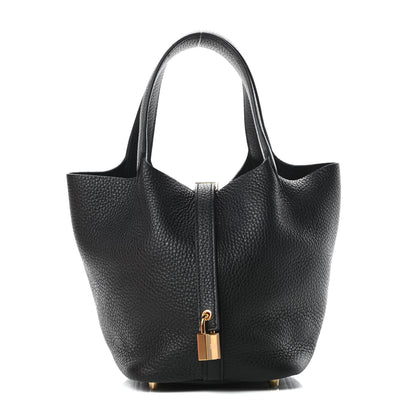 Hermes Taurillon Clemence Picotin Lock 18 PM Black 1 of 11