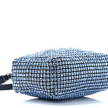 Alexander Wang Mesh Crystal Rhinestone Mini Heiress Pouch Baby Blue 7 of 10