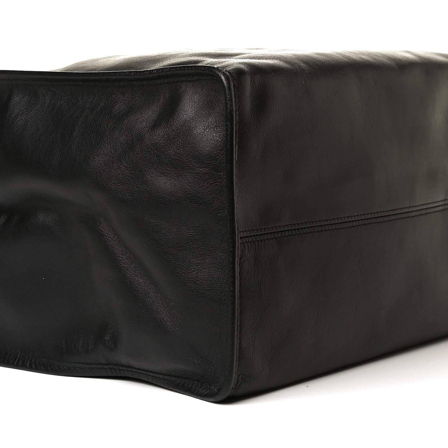 Calfskin Kittens Small Market Shopper Black
