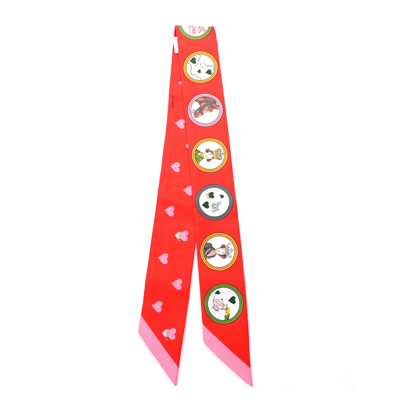 Silk Tea Time Twilly Rouge Vif Vert Multicolor