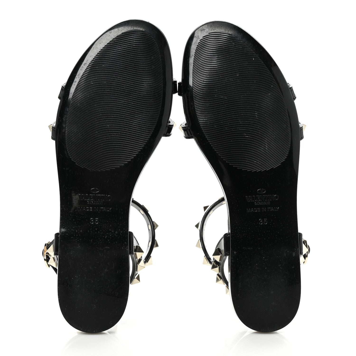 Valentino Garavani PVC Jelly Rockstud Caged Sandals 35 Black 5 of 7