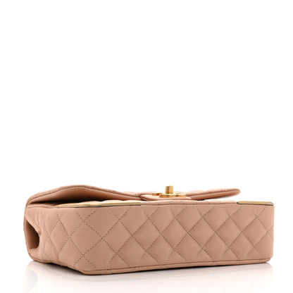 Chanel Calfskin Quilted Rock The Corner Flap Beige 4 of 10